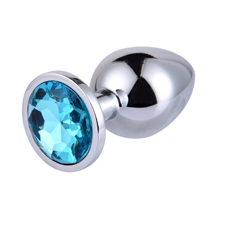 Metal Anal Plug with Small Dimand Stainless Steel Anal Plug Adult Erotic Sex Products Unisex Sex Toy Anal Dilation Aged 18