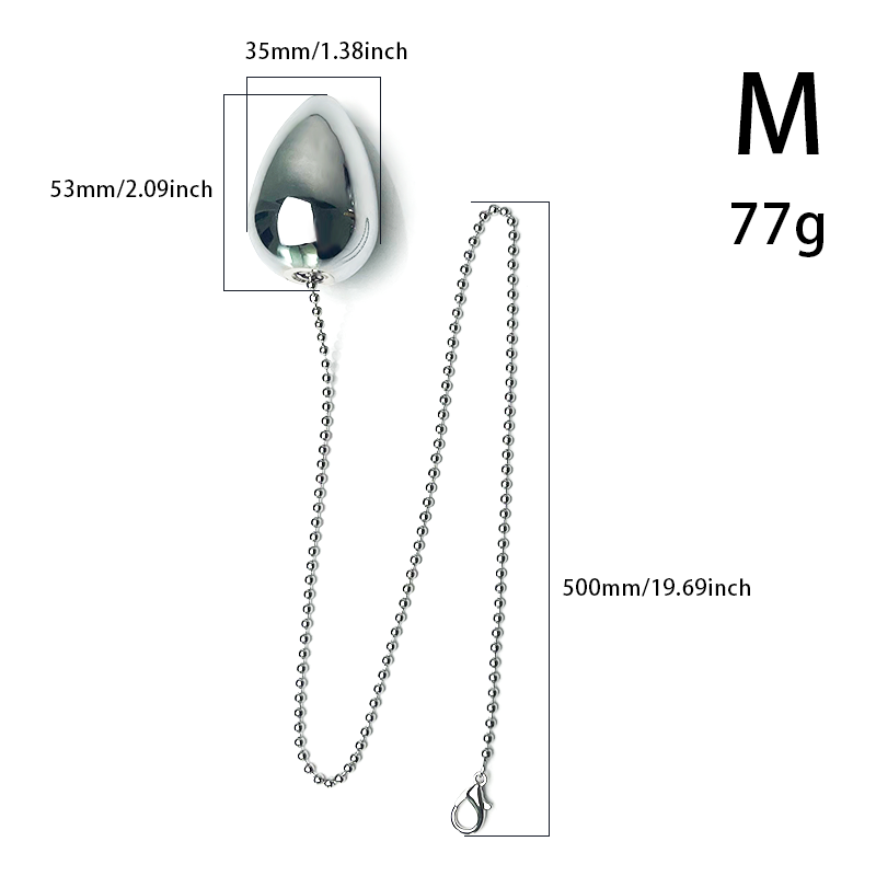 High Quality Adult Chain Drop-Shaped Metal Anal Plug Alternative Sex Toy for Couples-Three Types of Chains Included