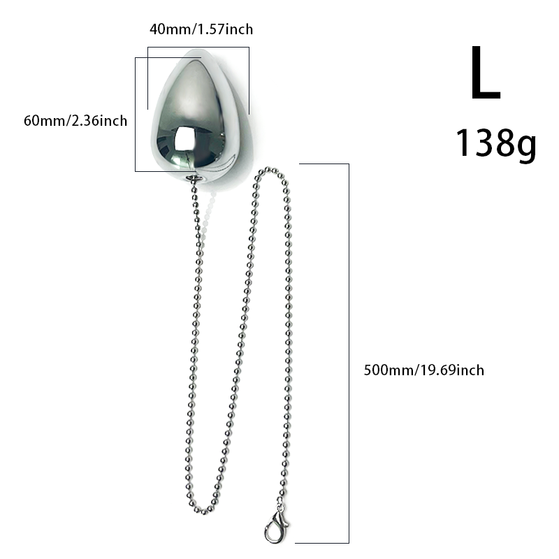 High Quality Adult Chain Drop-Shaped Metal Anal Plug Alternative Sex Toy for Couples-Three Types of Chains Included