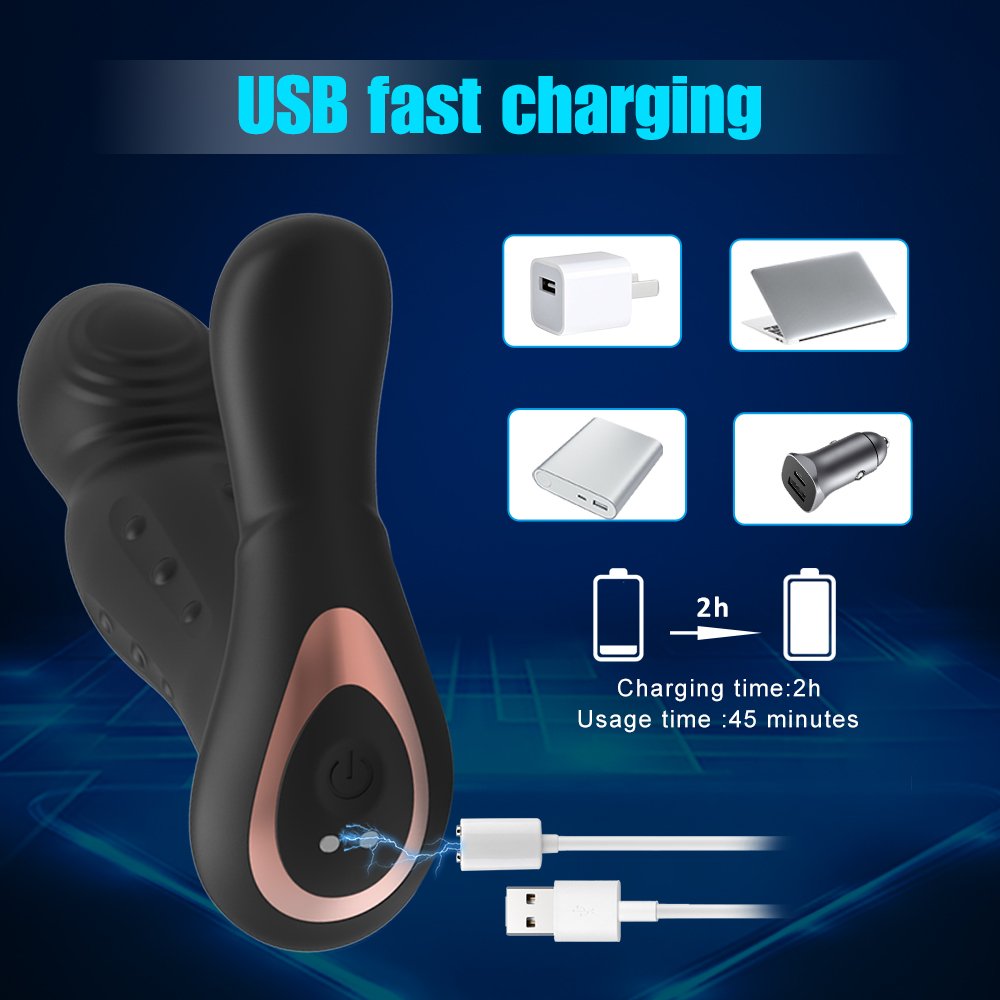 Silicone 9 Modes Male Prostate Massager Anal Plug Waterproof Butt Plug Anal Vibrator Sexy Toy Adult Sex Toys For Men