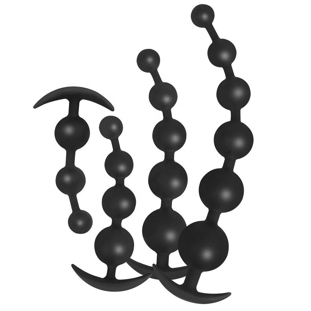 Adult sex toys stimulation SM bead string round bead Masturbation Extra long Soft Silicone Anal Beads Butt Plug for woman men