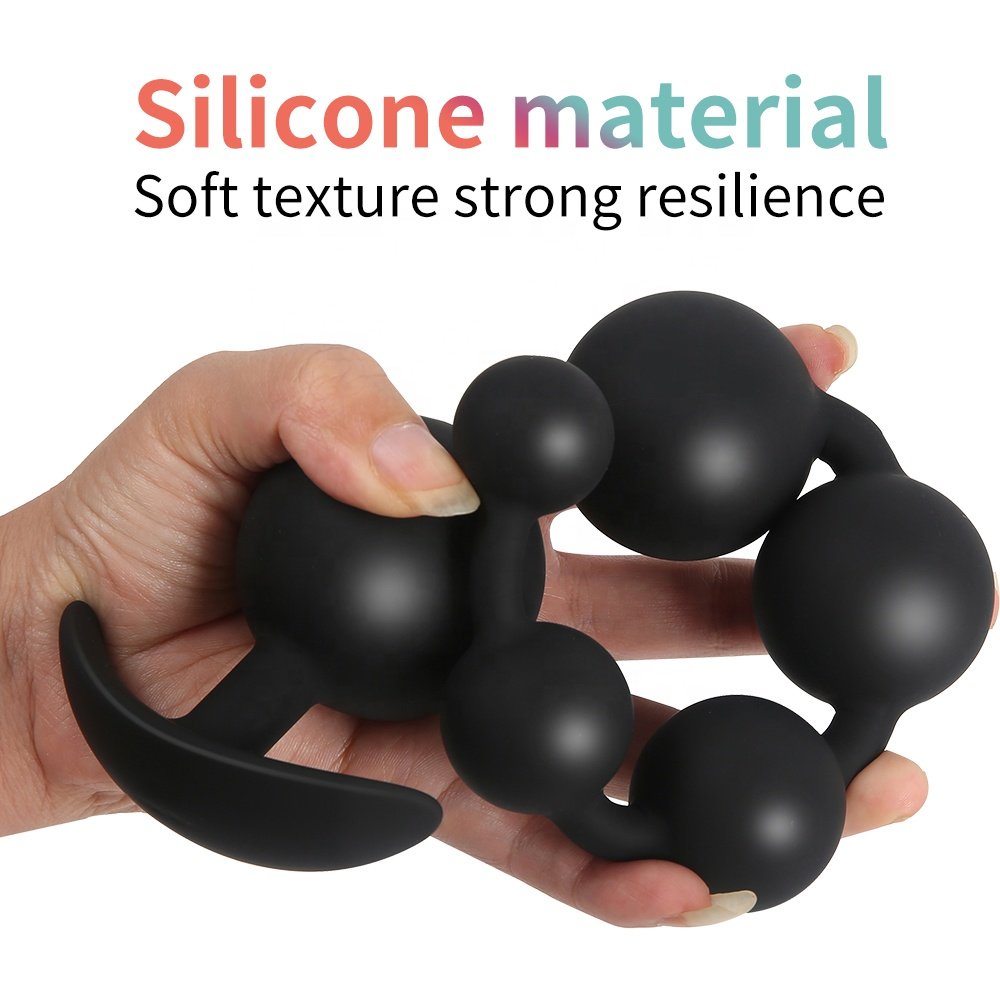 Adult sex toys stimulation SM bead string round bead Masturbation Extra long Soft Silicone Anal Beads Butt Plug for woman men