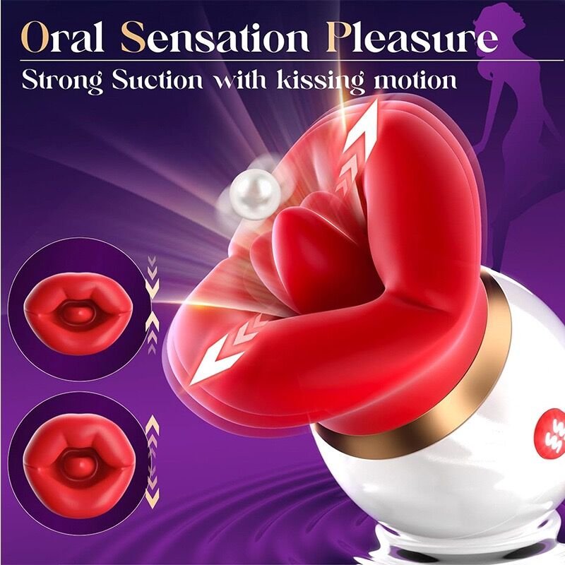 Best Seller Red Mouth Lips Kiss Real Soft Mouth Vibrator Clitoral Sucking Licking Tongue Vibrator Sex Toy for Couples