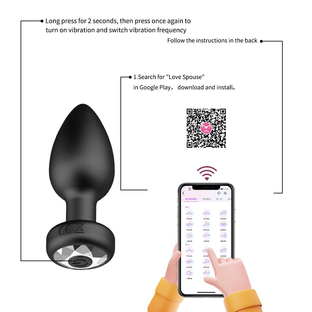 Wireless Remote Control Vibrating Anal Plug Silicone Vibrator Butt Plug Massager Adult Masturbation Sex Toys for Men and Women