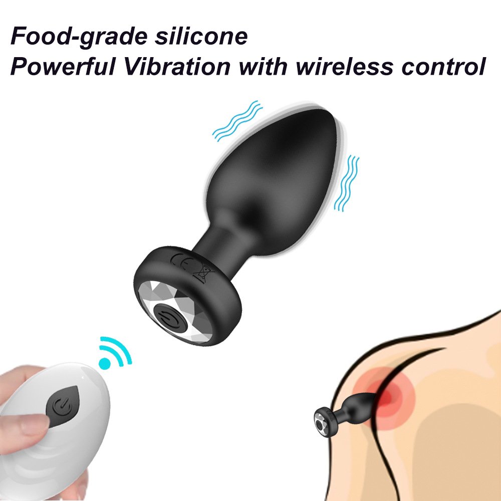 Wireless Remote Control Vibrating Anal Plug Silicone Vibrator Butt Plug Massager Adult Masturbation Sex Toys for Men and Women