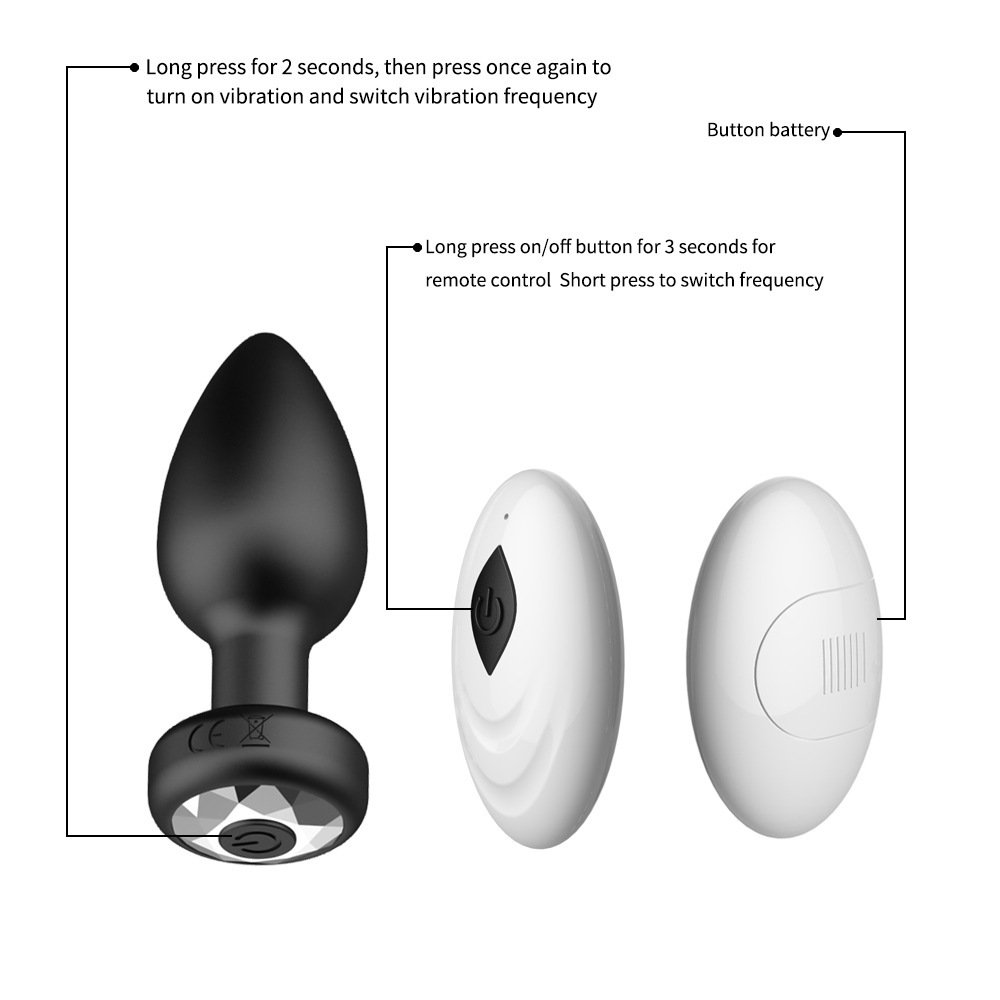 Wireless Remote Control Vibrating Anal Plug Silicone Vibrator Butt Plug Massager Adult Masturbation Sex Toys for Men and Women