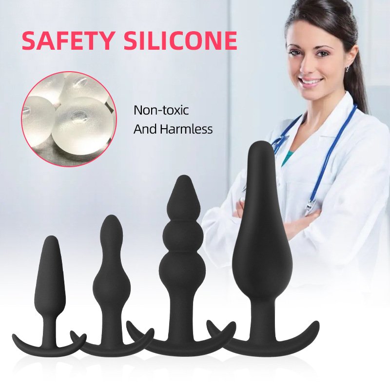 OEM ODM 4 PCS Set Sex Anal Toys Silicone Sex Toys Adult Lady Women Gay Male Prostate Anal Butt Plug For Men