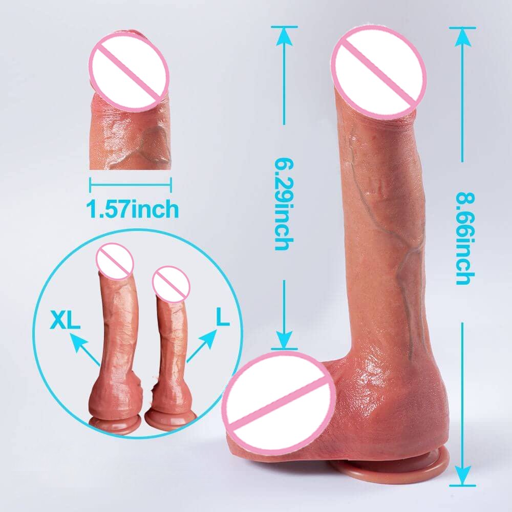 8.66in Realistic Brown Dildo Feels Like Skin Silicone Penis With Strong Suction Cup Gay Dildo Anal Dildo Sex Toys For Couples