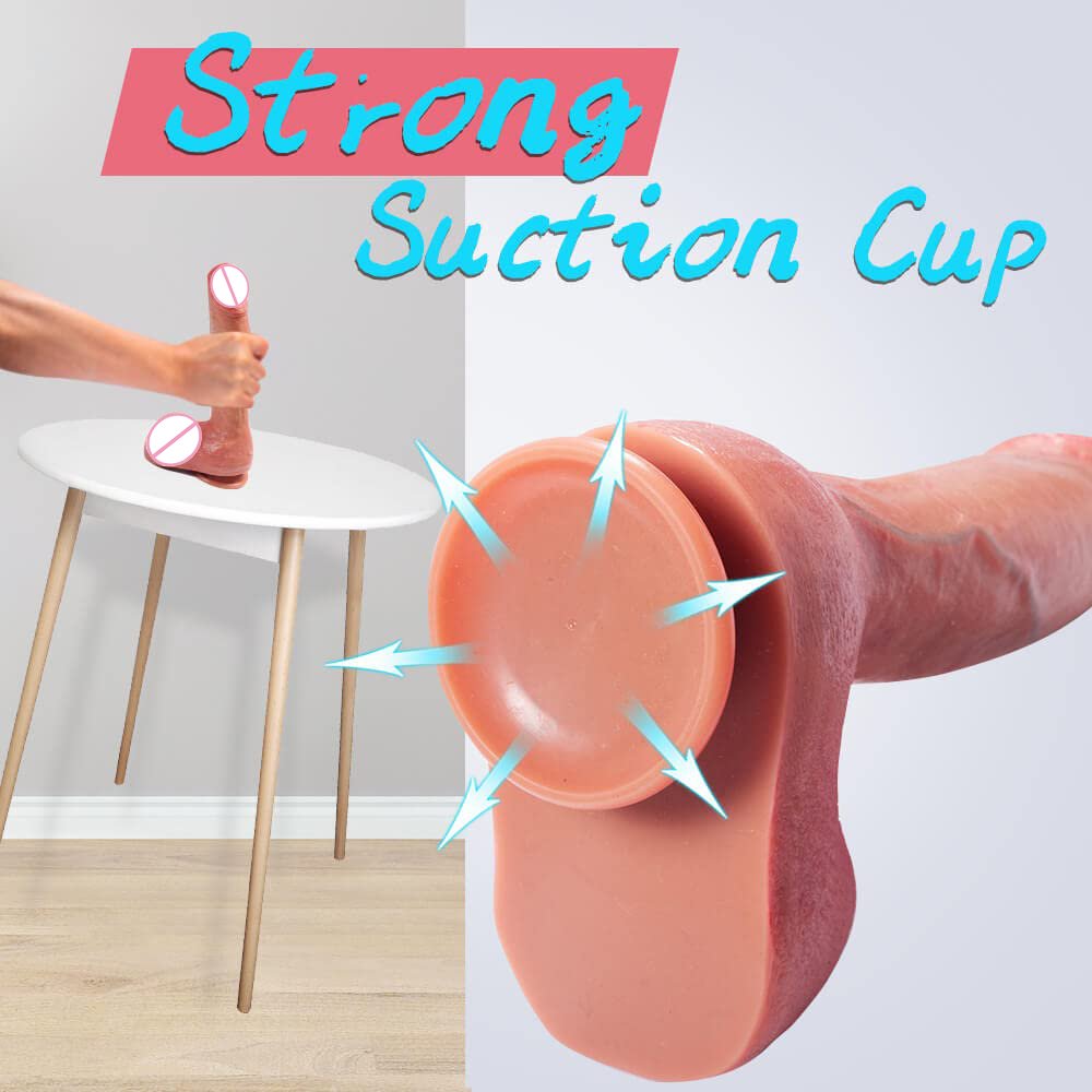 8.66in Realistic Brown Dildo Feels Like Skin Silicone Penis With Strong Suction Cup Gay Dildo Anal Dildo Sex Toys For Couples