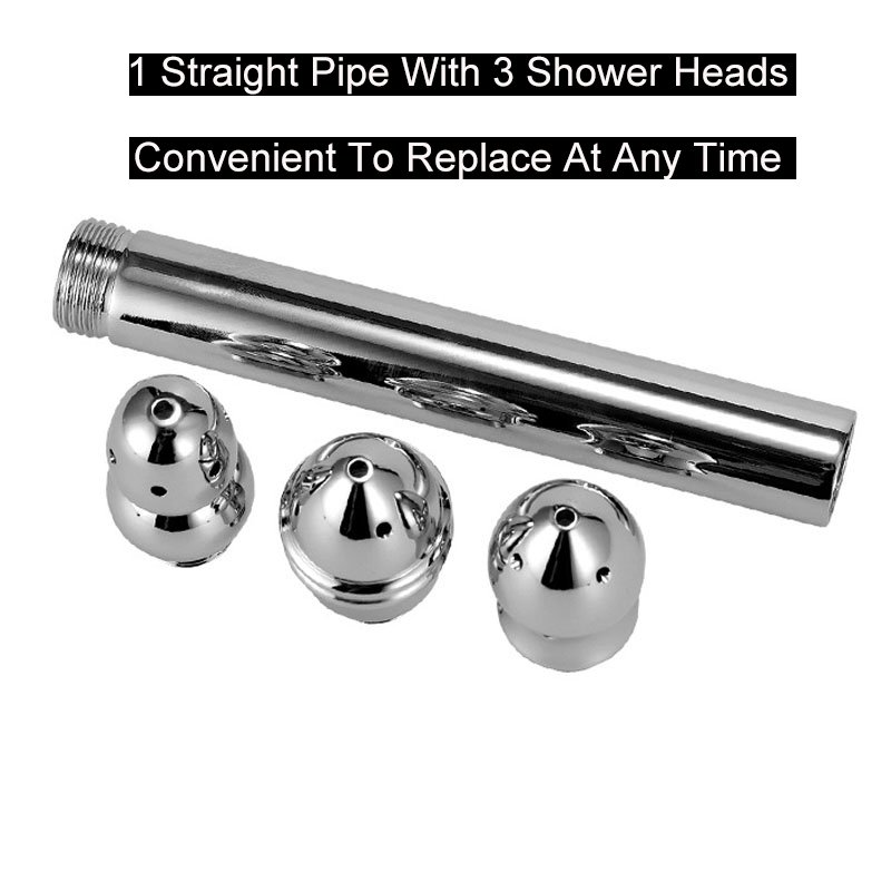 Standard Water Pipe Interface Enema Kit 3 Metal Shower Heads Angled Anal Cleaner Douche Sex Toys for Women Men Juguetes Sexuales