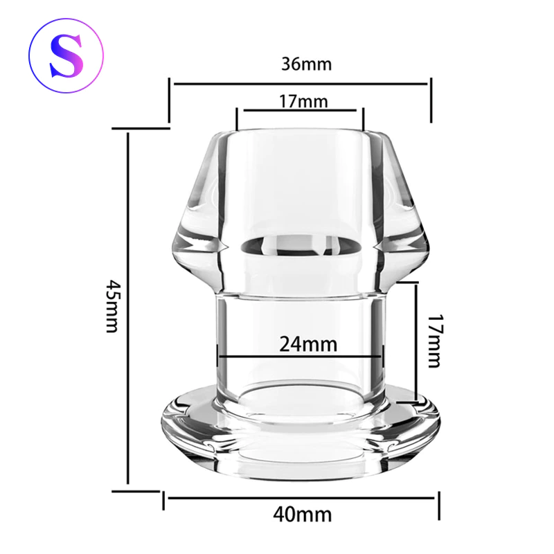 Hollow Anal Plug With Matched Anal Expander Butt Plug Vagina and Anus Dilation SM Sex Toys