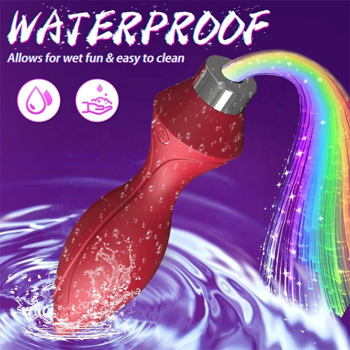 Remote control 10 frequency luminous vibrating anal tail sex toys for gay anal enjoying