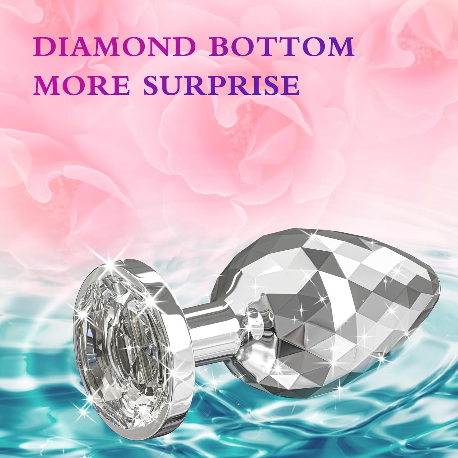 Anal Plug Aanl Toy Adult Sex Toy,Small Anal Butt Plug with Rhomboid Metal Surface Design,Adult Sex Toys and Games for Men Women