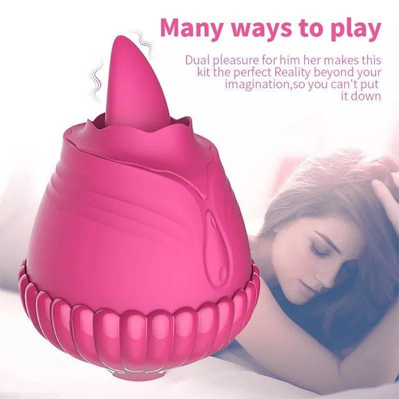 Rose Tongue Vibrator Adult Sex Toys Lick Teasing Clitoris Stimulator Anal Sex toys Couple Vibrator Sex Toys for Women & Men