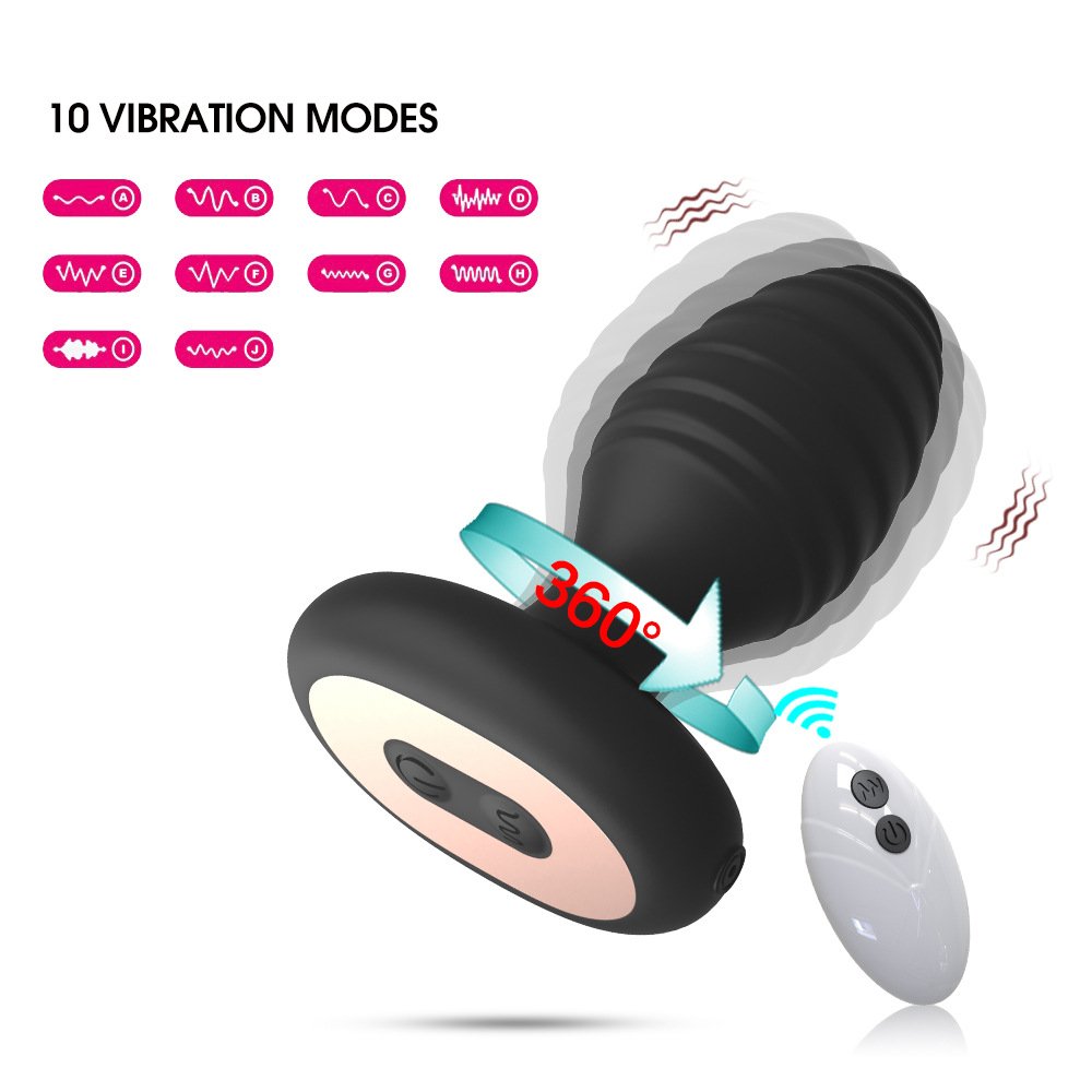 Adult products manufacturers wholesale wireless APP remote control all-wrapped plastic rose silicone anal plug masturbation