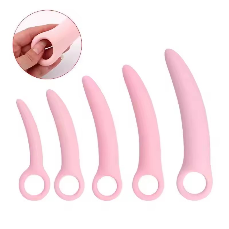 High Quality 5pcs/set Moon Shape Finger Wearable Soft Silicone Anal Plug Sex Toys Adult Products For Women Men Anal Masturbation