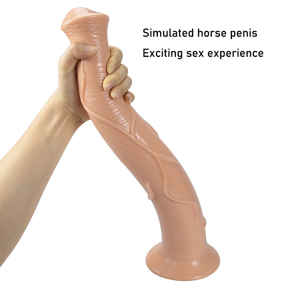 40cm Huge dildo Sex toy soft realistic horse dildo long large animal Monster dildos for women penis Anal G Spot Stimulate Black