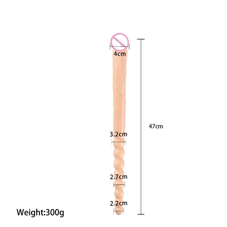 Double Head Penis Soft Long Anal Beads Vaginal Sex Toys Big Dildos For Women Masturbating