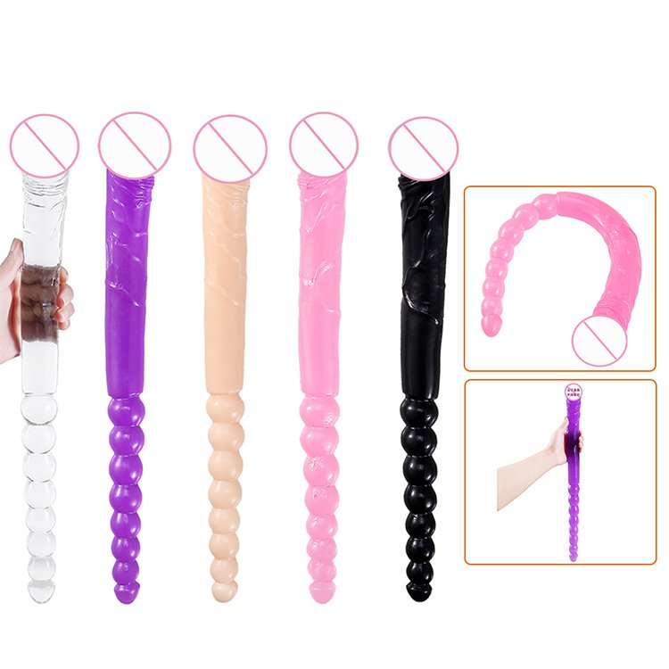 Double Head Penis Soft Long Anal Beads Vaginal Sex Toys Big Dildos For Women Masturbating