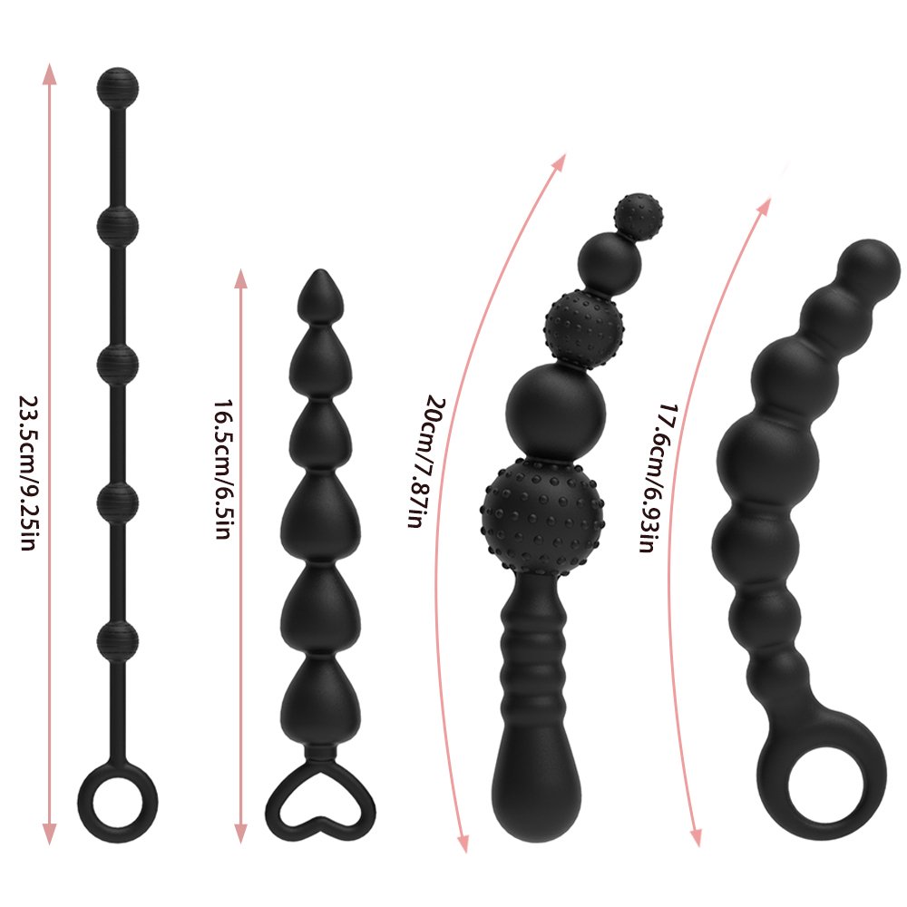 Silica Gel Handheld Butt Plug Dildo With Pull Bead Sex Toys for Women and Men