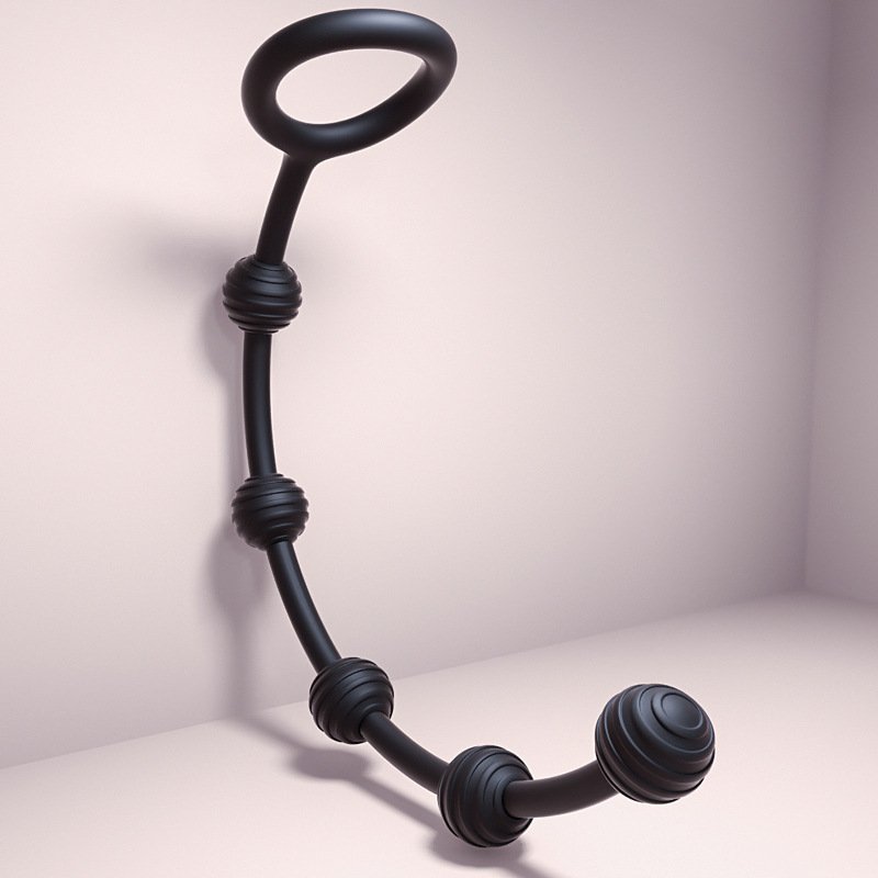 Silica Gel Handheld Butt Plug Dildo With Pull Bead Sex Toys for Women and Men