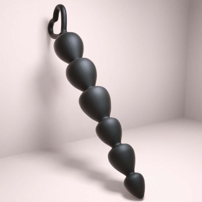 Silica Gel Handheld Butt Plug Dildo With Pull Bead Sex Toys for Women and Men