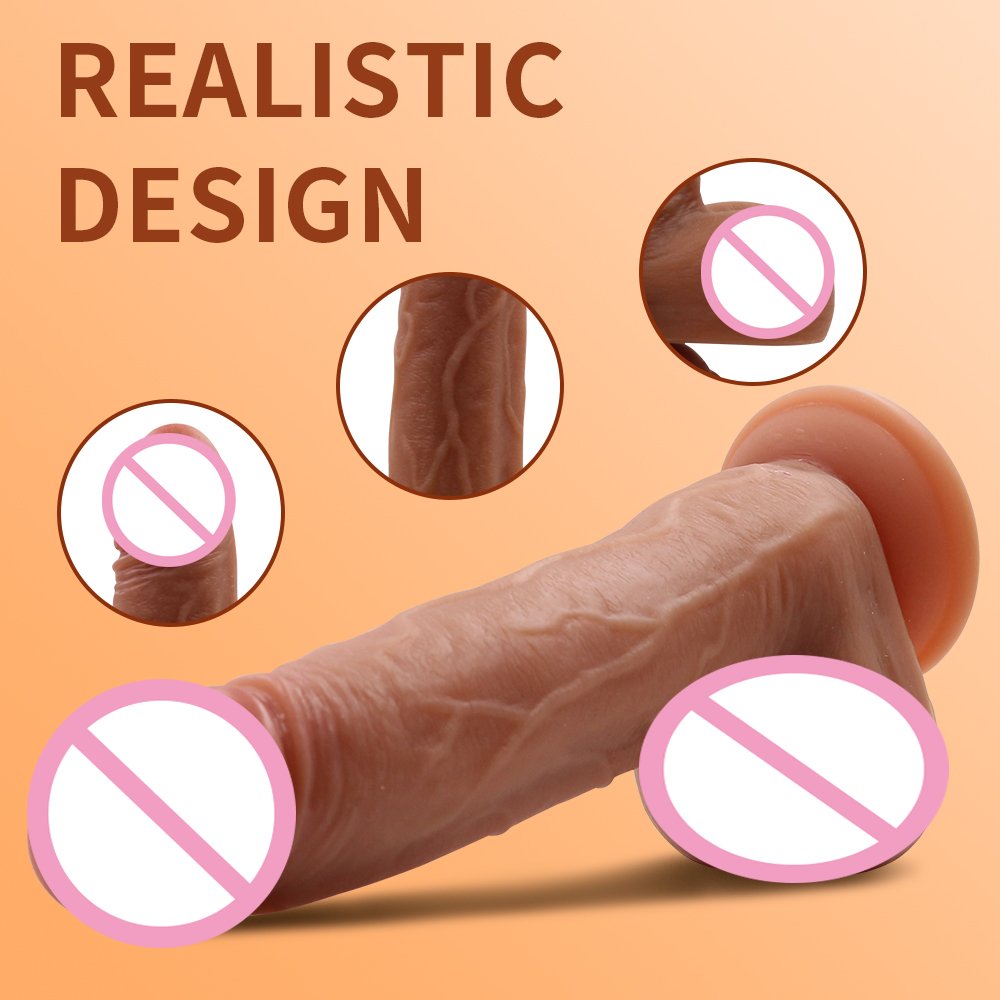 Wholesale Female Silicone Soft APP Dildo Realistic Female Masturbator Penis Thrusting Anal Plug Vibrator For Female