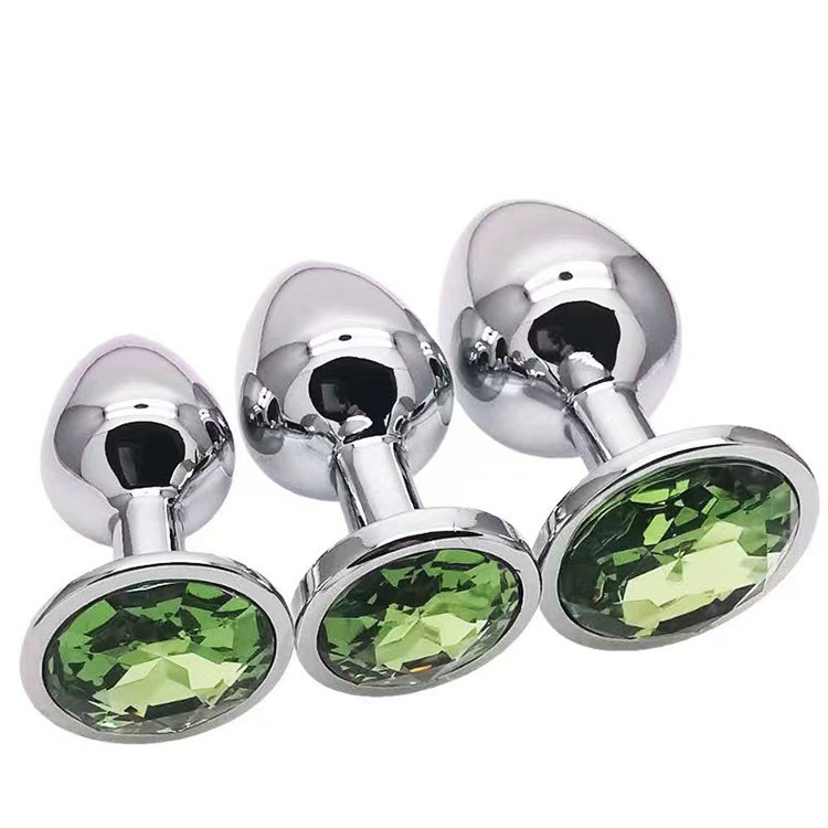 Original 3 Pcs Luxury Jewelry Design Fetish Stainless Steel Anal Butt Plug Unisex Masturbation Anal Stimulation Toy
