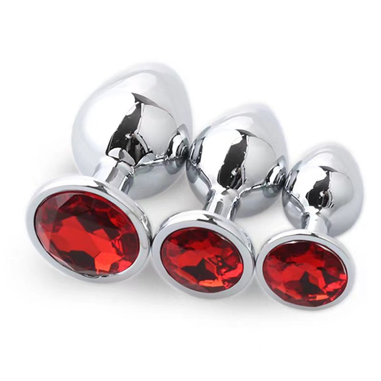 Original 3 Pcs Luxury Jewelry Design Fetish Stainless Steel Anal Butt Plug Unisex Masturbation Anal Stimulation Toy