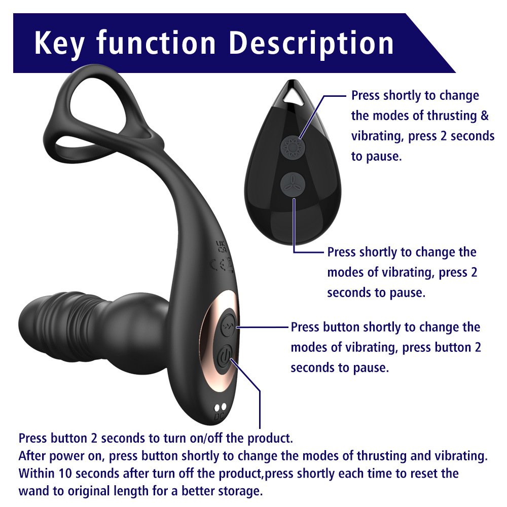 Wholesale Customize Male And Female Anal Plugs Prostate Massager Lock Sperm Delay Vibrating Masturbator Erotic 18+ Sex Toys