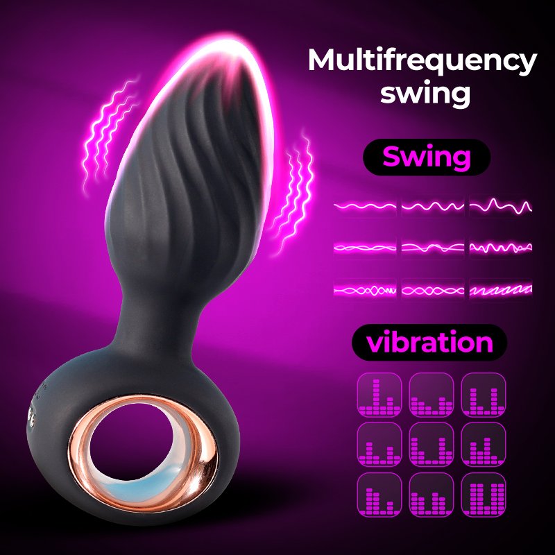 360 Remote Control Silicone Butt Plug 10 frequency Vibrator Sexy Toy Anal Dildo Adult Sex Anal Plug for Men Woman