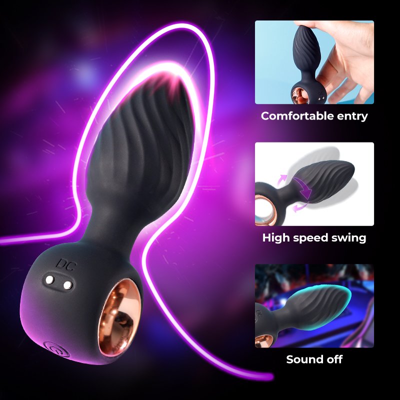 360 Remote Control Silicone Butt Plug 10 frequency Vibrator Sexy Toy Anal Dildo Adult Sex Anal Plug for Men Woman