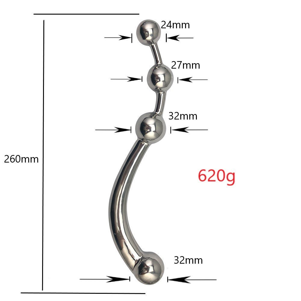 Well-Rated Stainless Steel Prostate Bead Massager Masturbation Rod Rear Court Plug Anal Dilator Butt Plug Adult Sex Toys Foreign