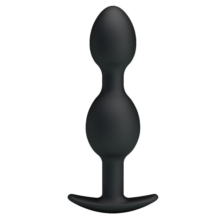 Anal Beads two metal balls inside waterproof stainless steel anal plug