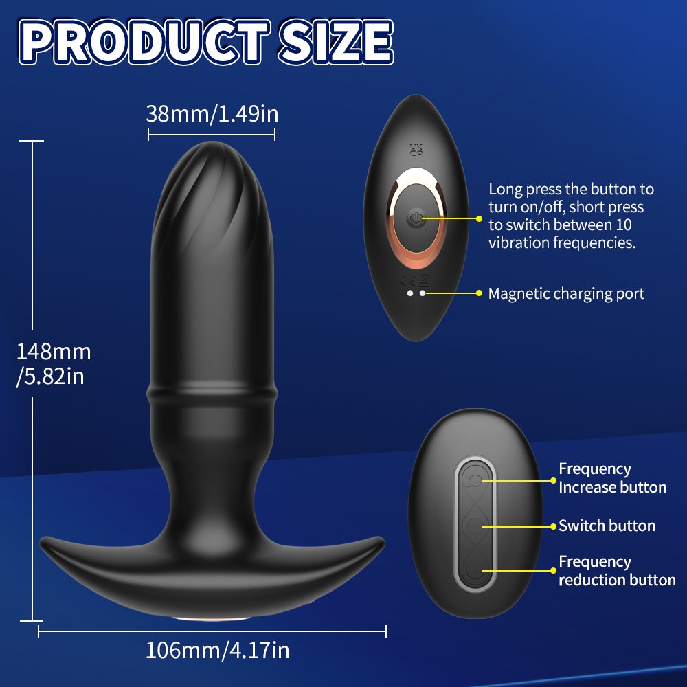 Male Masturbator Butt Plug Inflatable Anal Sex Toy For Men Prostata Massager Anal Male Sex Toy Tail Vibrator Anal Plug