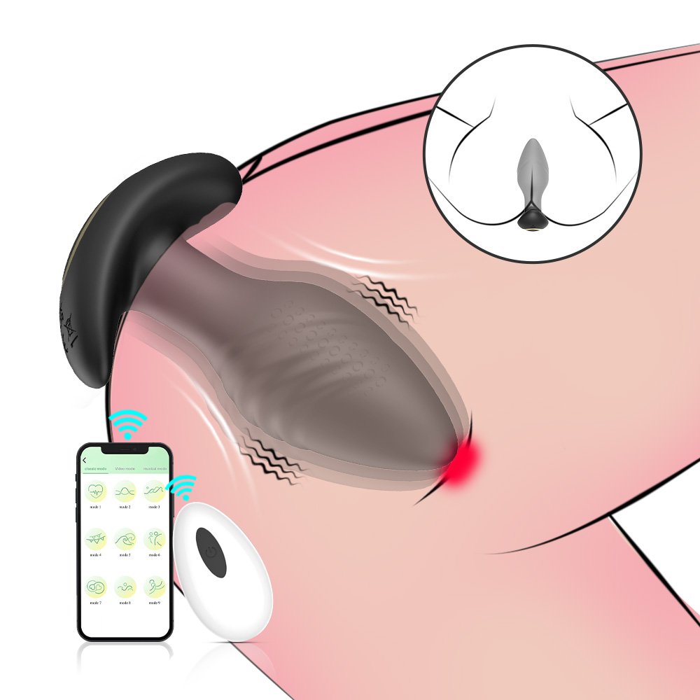 New Swinging Vibrating Butt Plug Male Vibrator Anal Toys App/Remote Controlled Anal Plug Sex Toys for Men Couple
