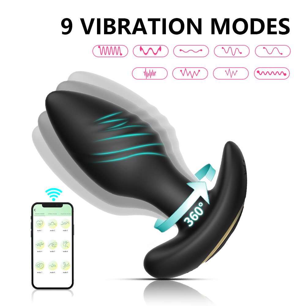 New Swinging Vibrating Butt Plug Male Vibrator Anal Toys App/Remote Controlled Anal Plug Sex Toys for Men Couple