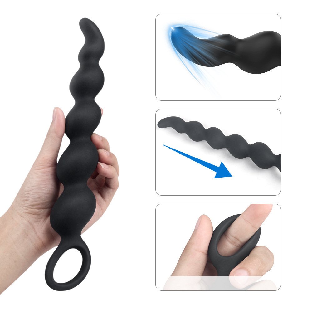 Sex toys Vibrate Anal plugs Anal plugs Silicone bead anal plugs back court toys