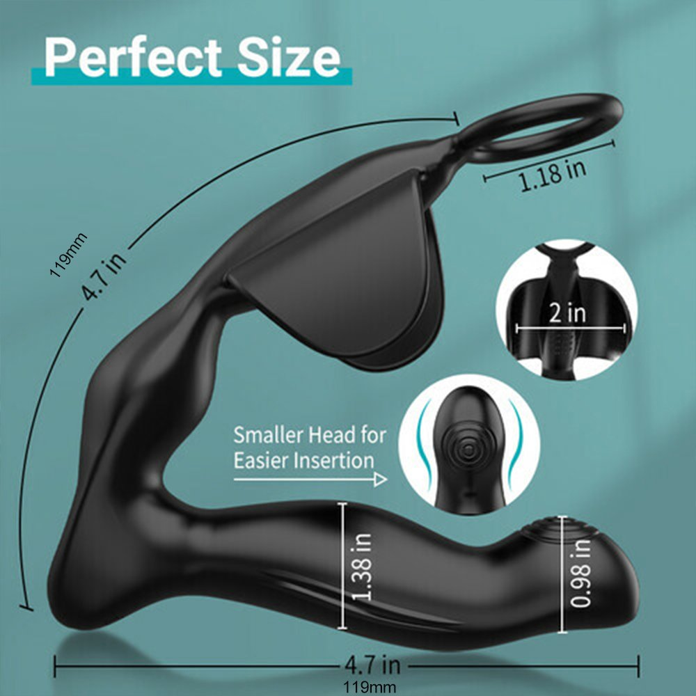 10-Frequency Vibration Heating Prostate Massage Vibrator G-Spot Massager Sex Toys for Men Silicone Butt Plug Juguetes Sexuales