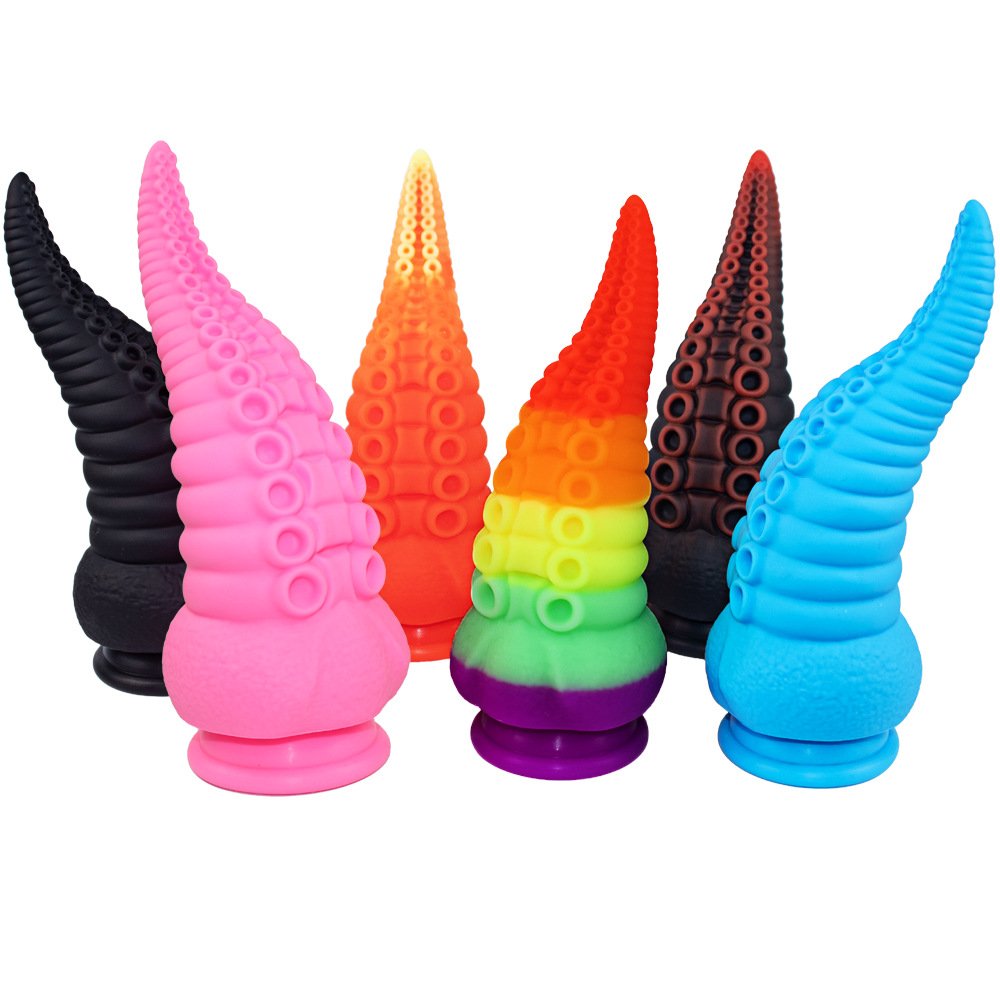 Suction Cup Massager Sex Toys Colored Strange Shape Feminine Erotic Anal Plug Stimulation Vaginal Anal Masturbator Dildo