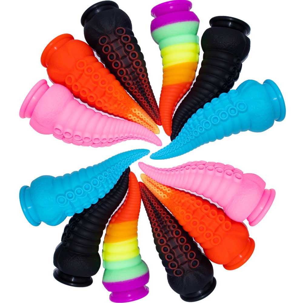 Suction Cup Massager Sex Toys Colored Strange Shape Feminine Erotic Anal Plug Stimulation Vaginal Anal Masturbator Dildo