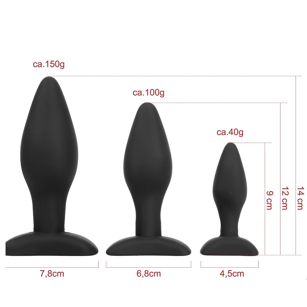 Hot Selling Silicone Small Medium Large Butt Sex Toys Prostata Massager Anal Plug for Men and Pour Femme