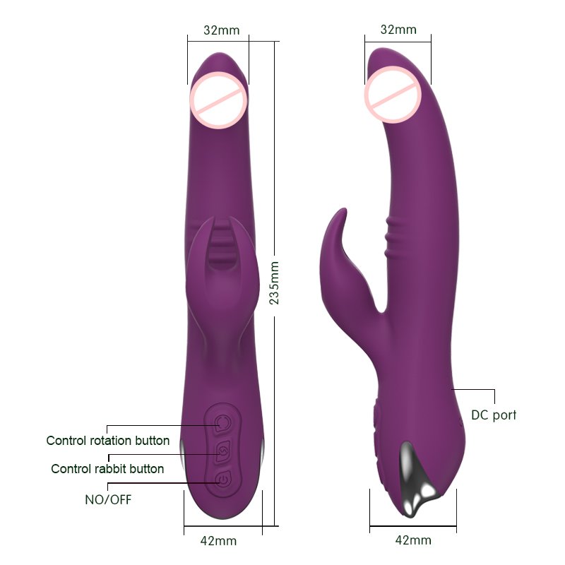 Y.love 360 Rotary Rabbit Vibrators Waterproof Sex Toys Pussy Men Prostate Massager Thrusting Dildo Vibrator Anal Male