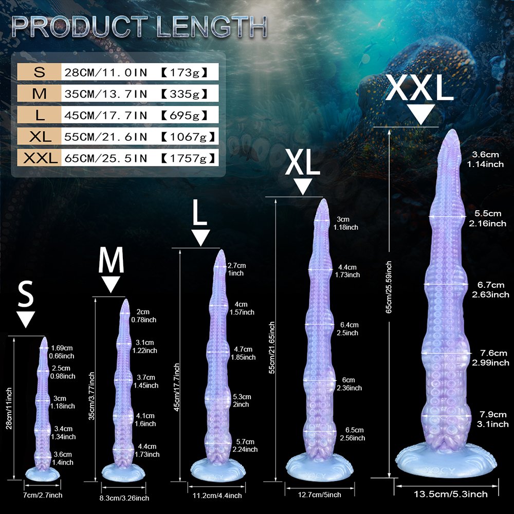 YOCY 65CM Tentacle Dildo Monster Penis Big Butt plug Soft Silicone Anal Sex Toy Vaginal Massage With Suction Cup Bdsm Long