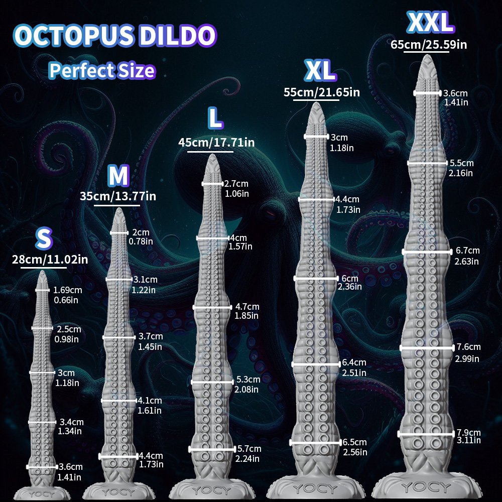 YOCY 65CM Tentacle Dildo Monster Penis Big Butt plug Soft Silicone Anal Sex Toy Vaginal Massage With Suction Cup Bdsm Long