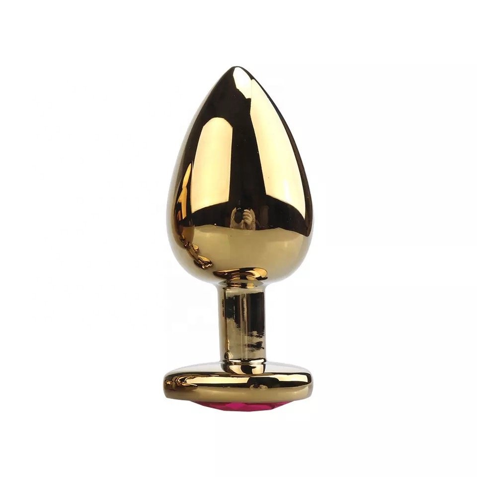 3PCS Anal Beads Crystal Jewelry Heart Butt Plug Stimulator Toys Stainless Steel Anal Plug Metal Anal Plug Sex Toy for Couple
