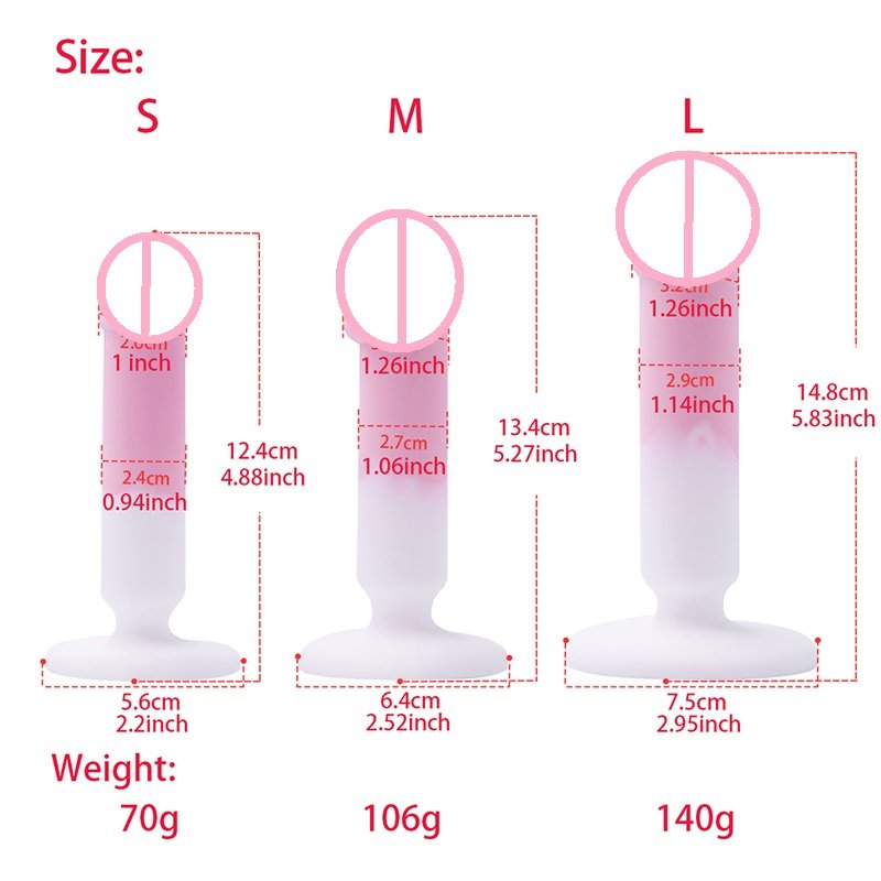 Silicone Dildo Anal Plug for Woman Suction Cup Base Butt Plug Penis Dildos Anal Trainer Sex Toys For Woman Men