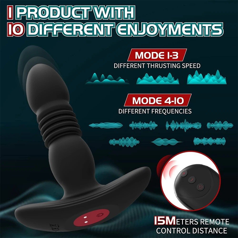 2024 New Arrival Remote App Control Thrusting Dildos Prostate Massager Anal Plug Vibrator