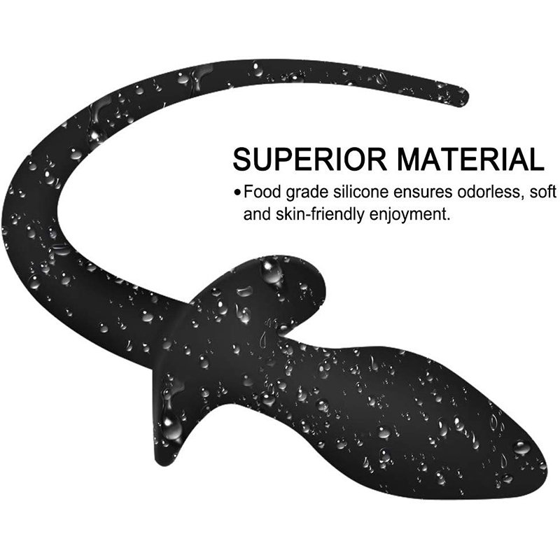 High Quality Butt Plug Tail For Man Couples Climax Black Butt Plug Sex Toys Anal Products Male Anal Plug Silicone Sexual Items