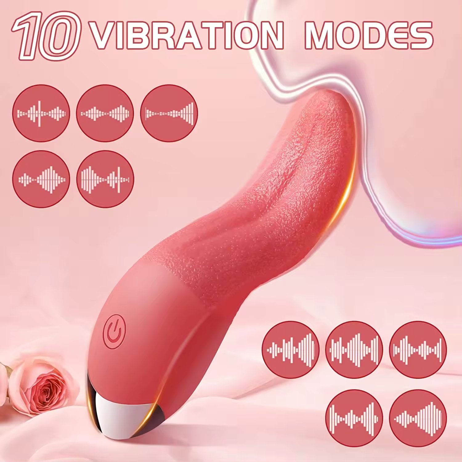 Wholesale Supplier Oral Sex Toys Licking Vibrator Clitoris Stimulator Female Pink Tongue Heating Vibrators For Women